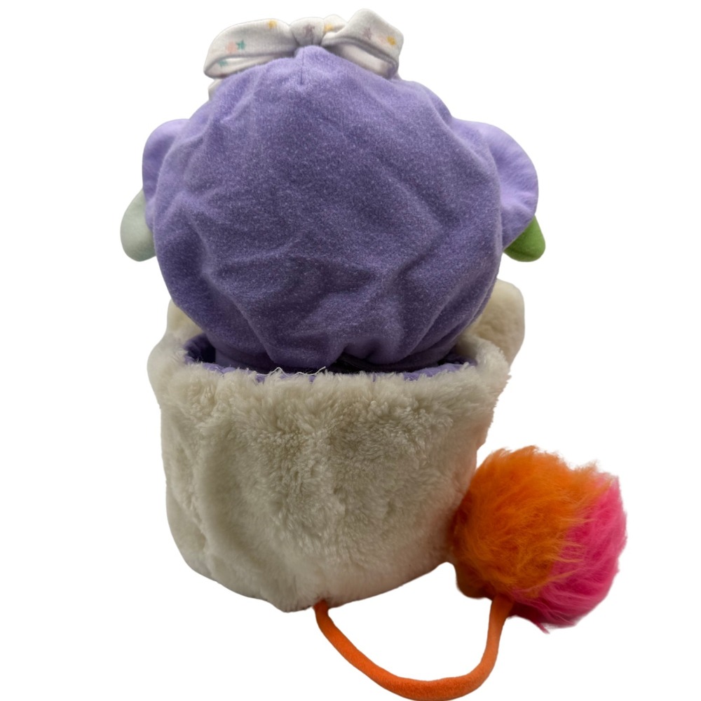 Vintage Popples Plush Bibsy Baby Bib White Mattel Toy 1986 - 12" with Bib, Curls - Picture 5 of 9
